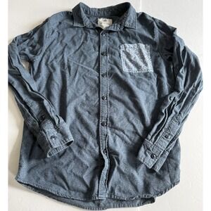 On the Byas shirt Men's Medium Blue Flannel